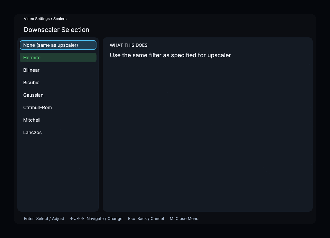 Downscaler choices