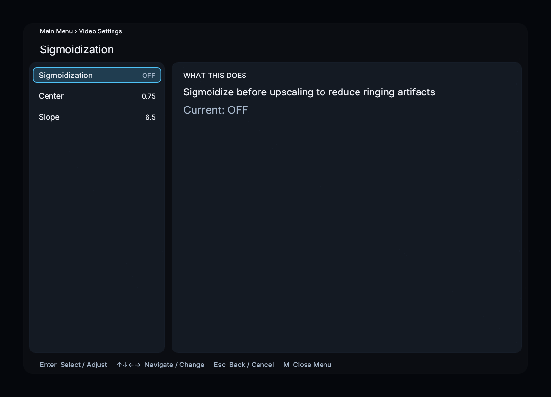 Sigmoidization controls