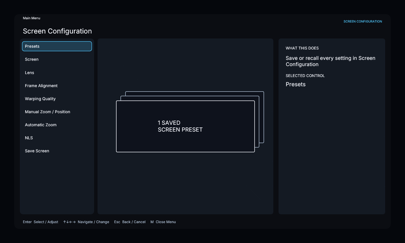 Screen Configuration