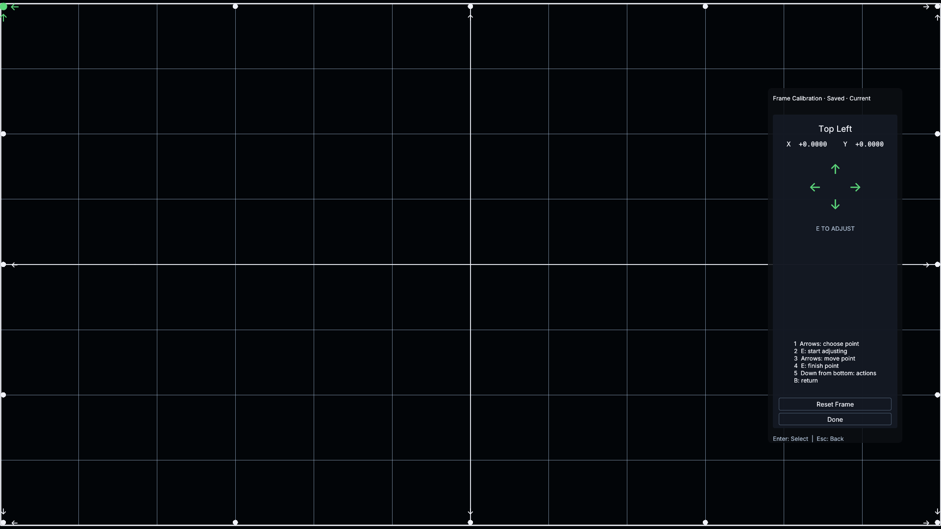 Frame Alignment handles